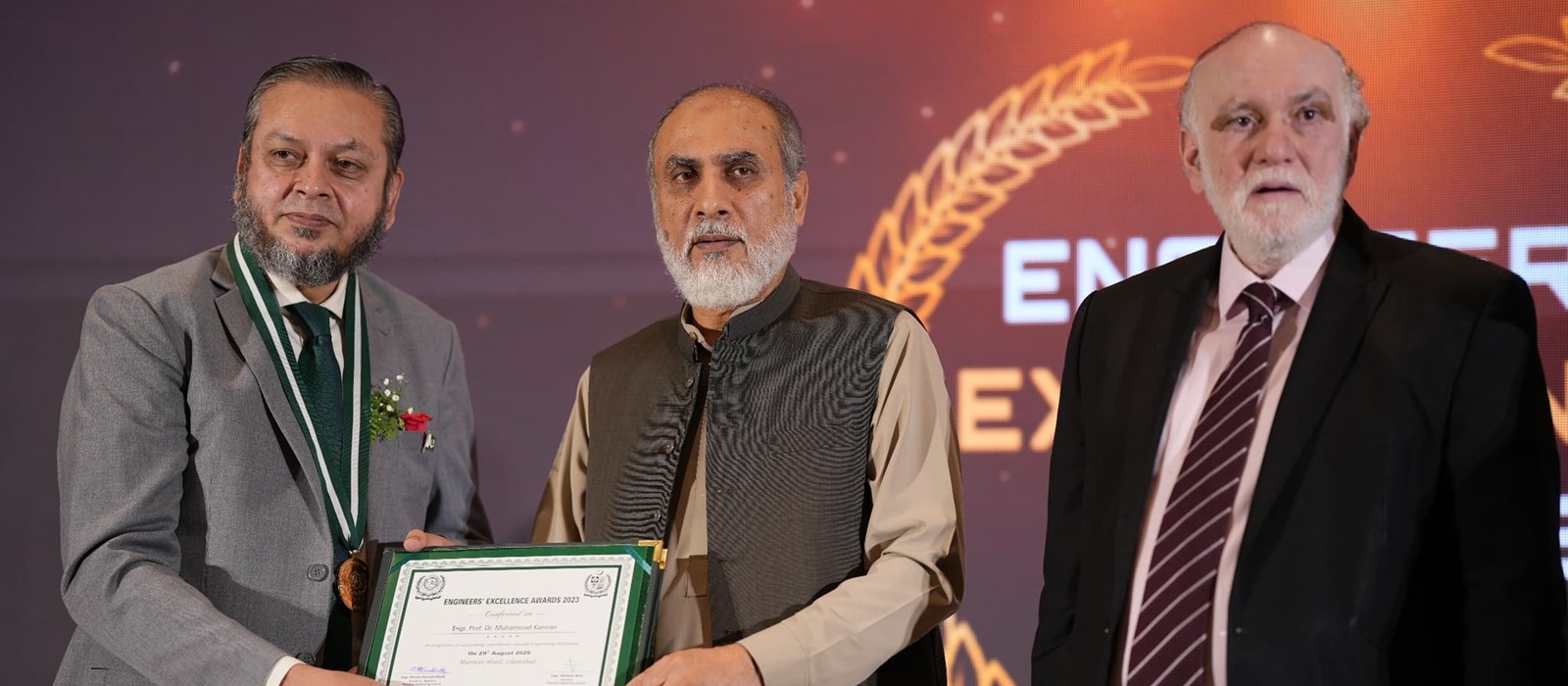 Worthy Vice Chancellor Prof. Dr. M. Kamran receiving Engineers Excellence award