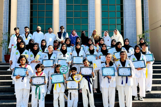 Belt Promotion Ceremony for IUB Female Martial Arts Team was held at Khawaja Ghulam Farid Auditorium