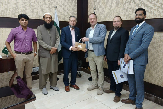 Experts from Tallinn University of Technology, Estonia met with VC Professor Dr. Muhammad Kamran in his office.