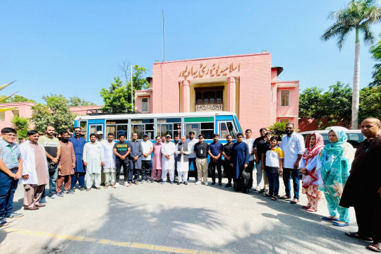 The IUB Flood Relief Cell distributed relief goods in Jalalpur Pirwala Tehsil.