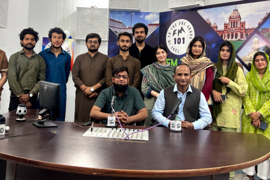 IUB students' performances were recorded at Radio Pakistan Bahawalpur on Pakistan Day 2026.
