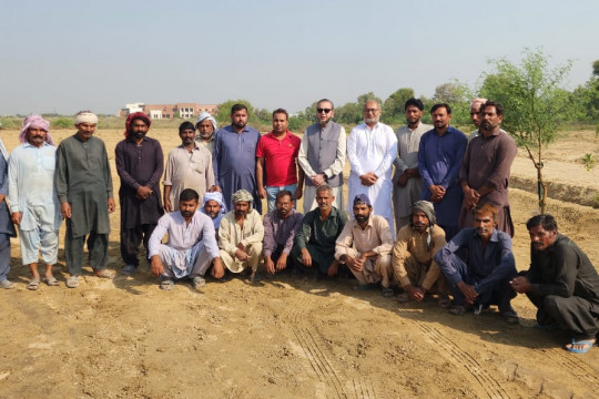 Vice Chancellor Prof. Dr. Muhammad Kamran visited the newly developed land of the Department of Farm Management