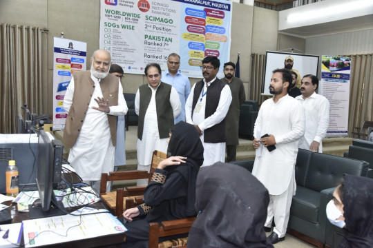 Vice Chancellor Professor Dr Naveed Akhtar reviewed the facilities provided in the admission cell