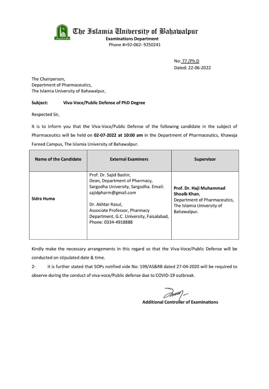 PhD open defense at Department of Pharmaceutics