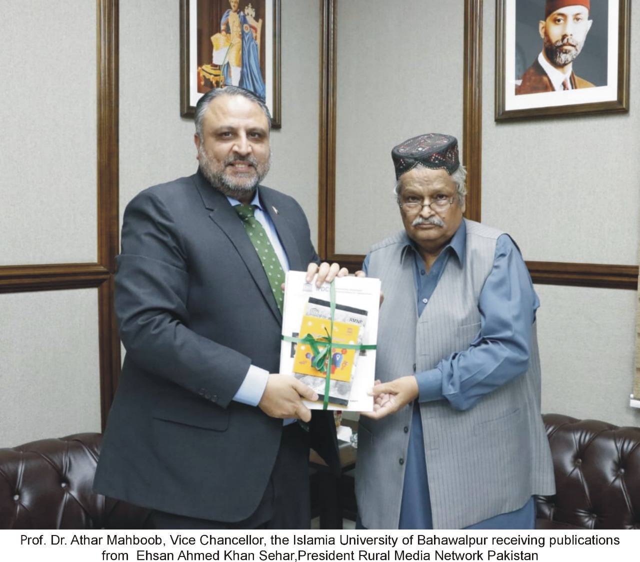Mr. Ehsan Ahmed Sehar, President Rural Media Network Pakistan met with Worthy Vice Chancellor