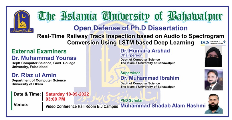 Open Defense of PhD Dissertation by Muhammad Shahdab Alam Hashmi