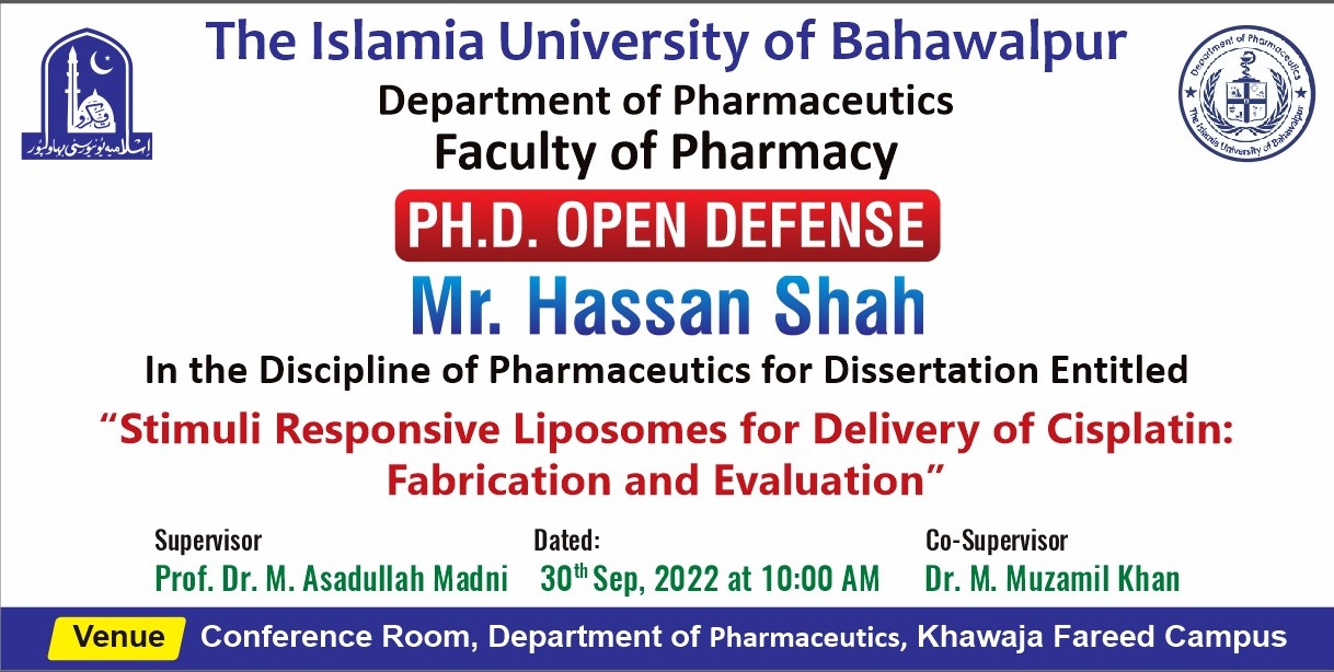 PhD Open defense at Department of Pharmaceutics