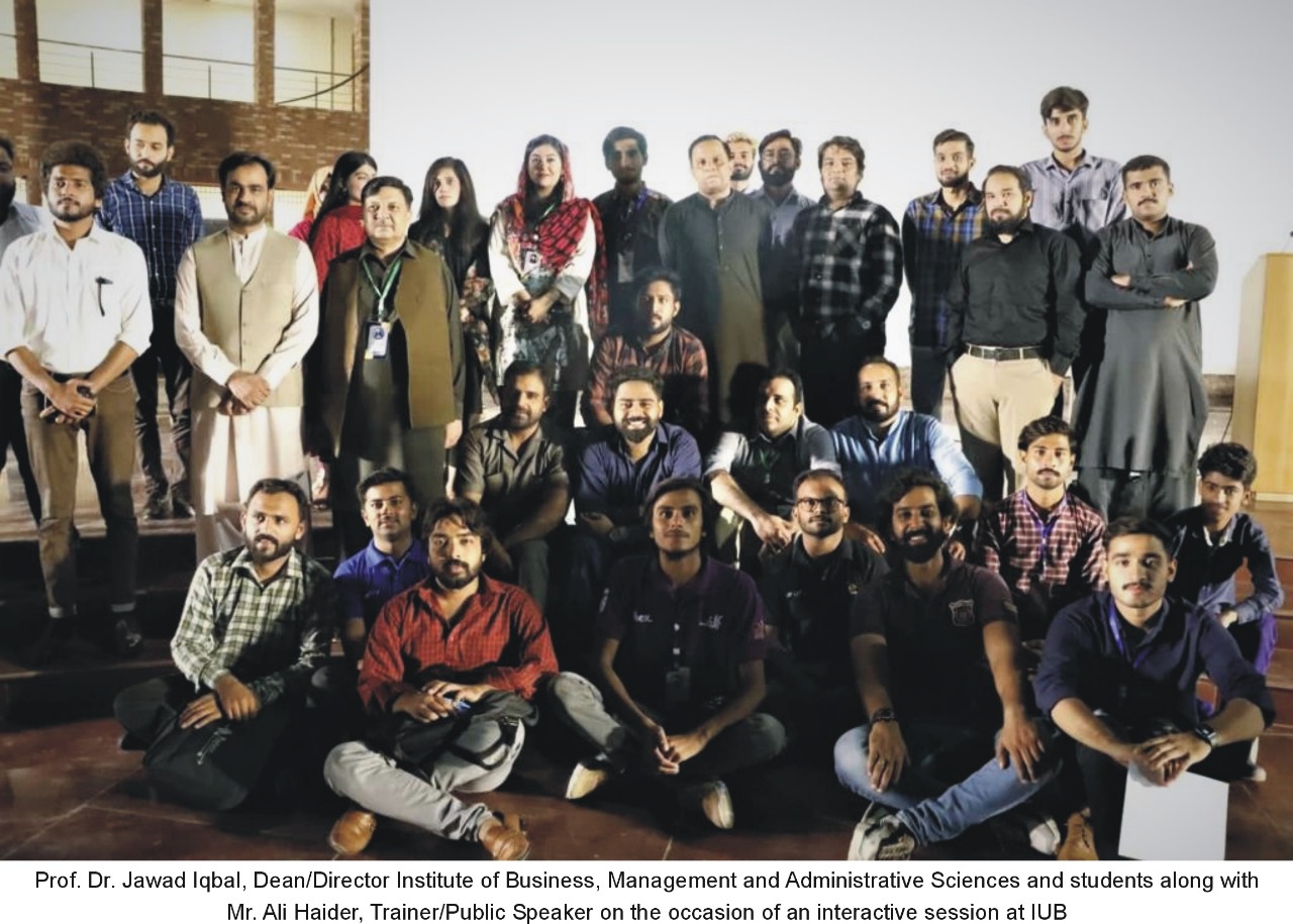 Interactive session was conducted with Mr. Ali Haider, Trainer/Public Speaker was held at IBMAS, IUB