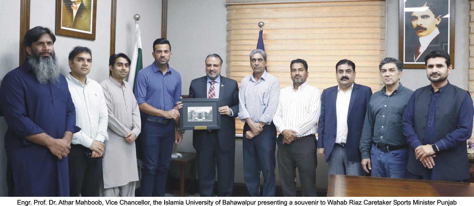Wahab Riaz appreciated the curricular and co-curricular activities, research and development projects in the IUB
