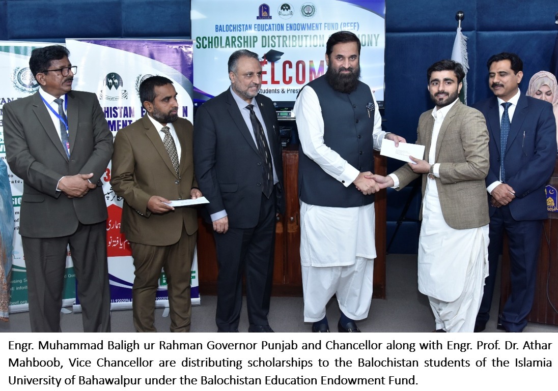 Honorable Governor Punjab & Chancellor distributed the scholarships of BEEF among the students belonging to Balochistan