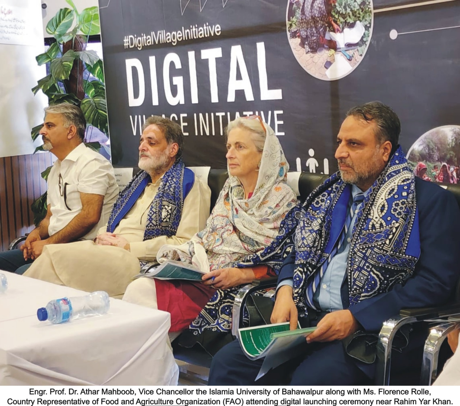 Engr Prof Dr Athar Mahboob visited Ahmedpur Lumma to participate in the inauguration ceremony of Digital Village