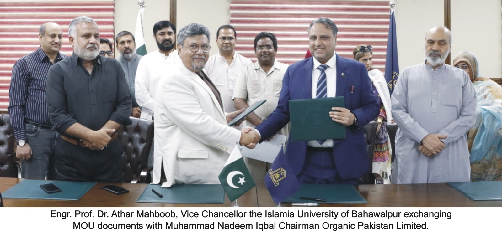 MoU signed between the Islamia University of Bahawalpur and Organic Pakistan Limited for the promotion of Urban Farming