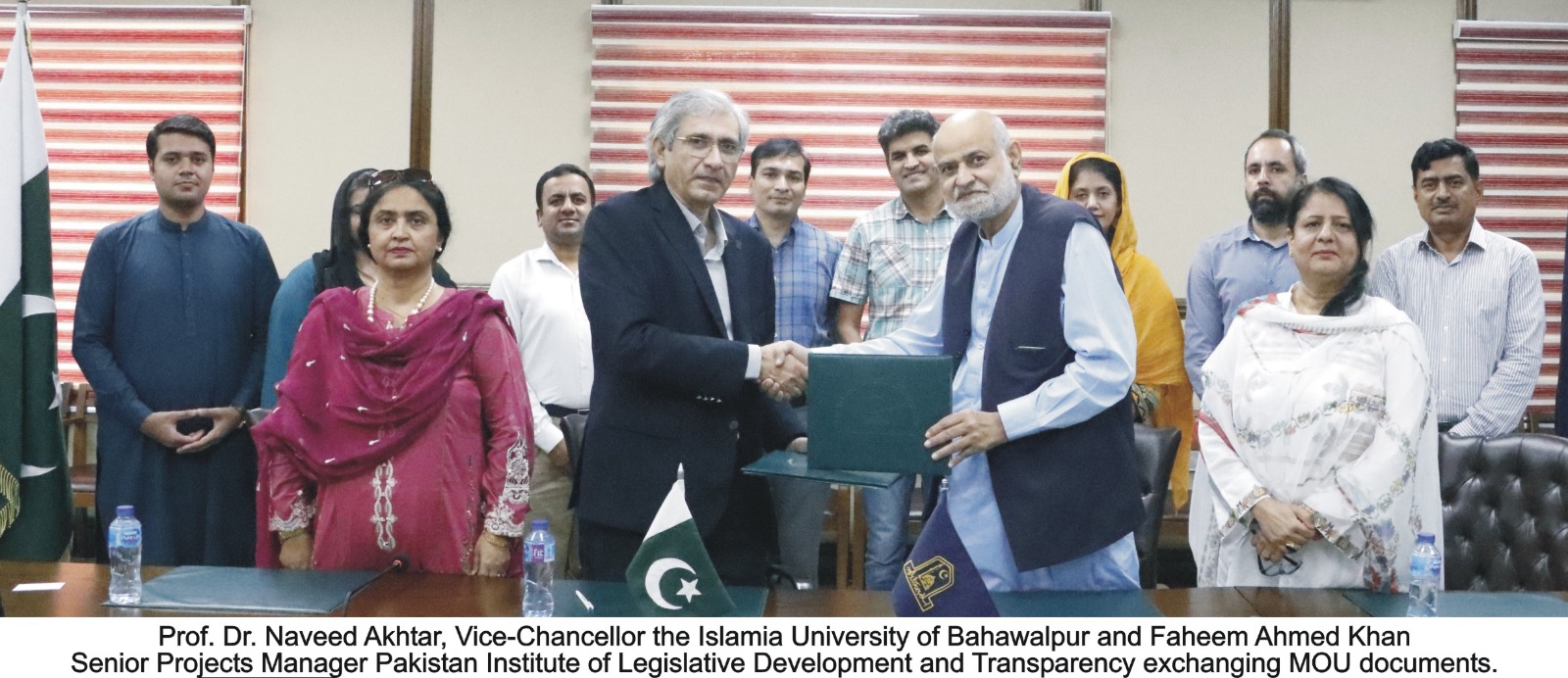 MoU signed between the IUB and the Pakistan Institute of Legislative Development and Transparency (PILDAT)