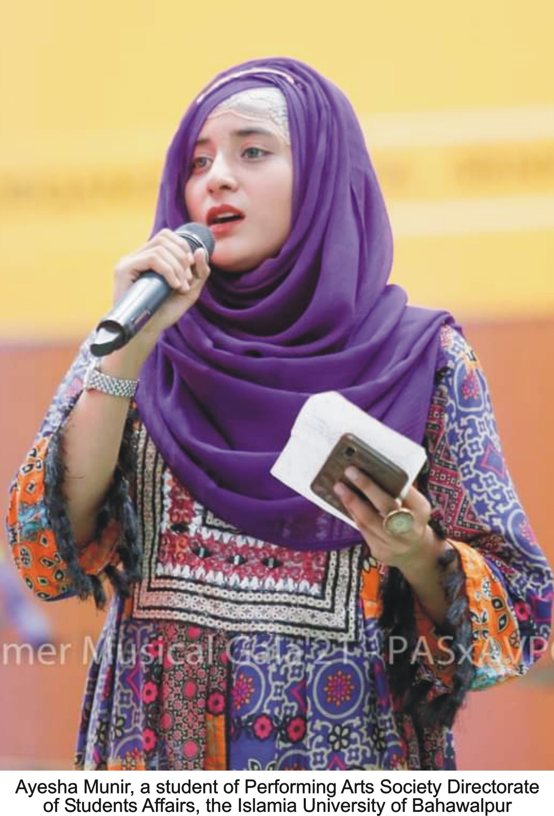 IUB student Ayesha Munir has been selected in a singing competition organized by Radio Pakistan