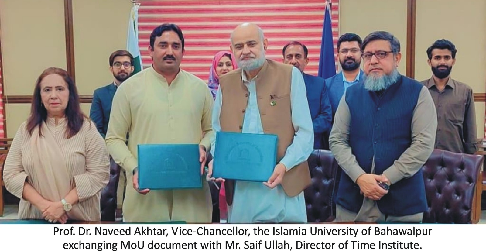 The MoU was signed between Executive Training Center IUB and Time Institute at the Vice Chancellor Secretariat, BJC