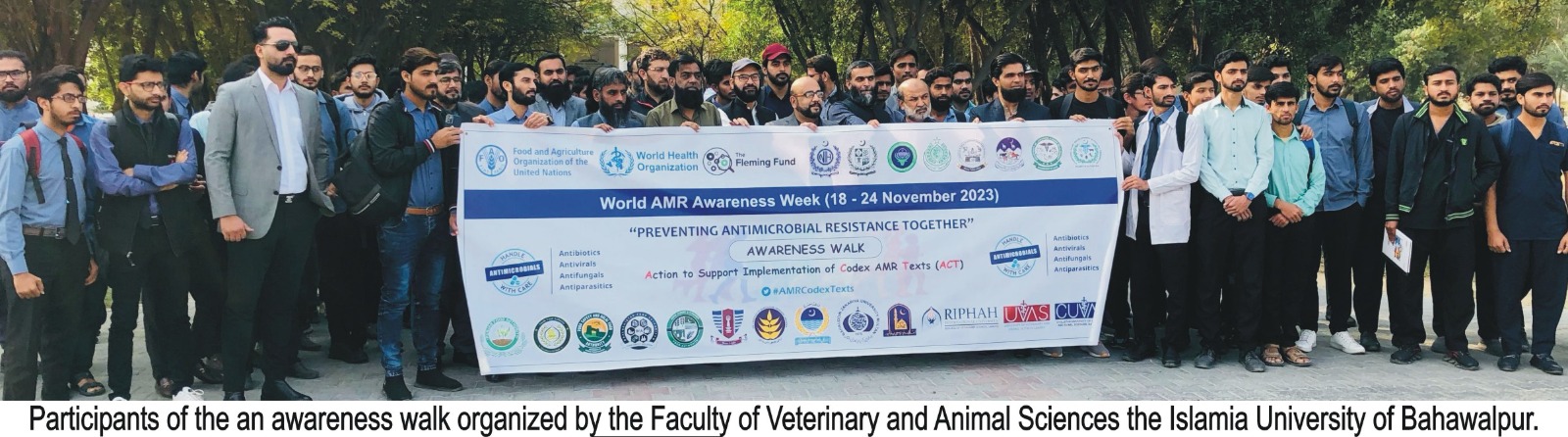 An awareness walk was organized in connection with this World AMR Awareness Week held at the IUB