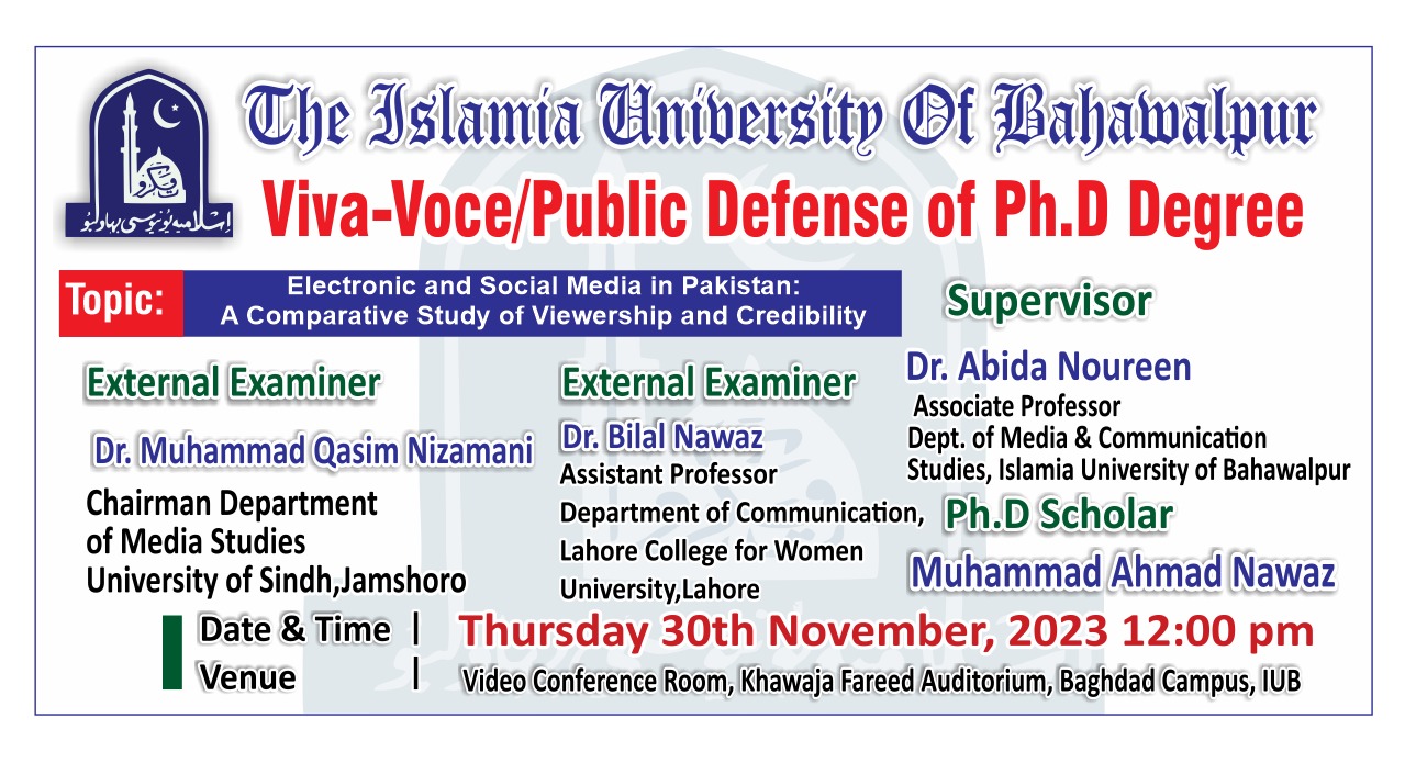 PhD open defense at the Department of Media & Communication Studies, IUB