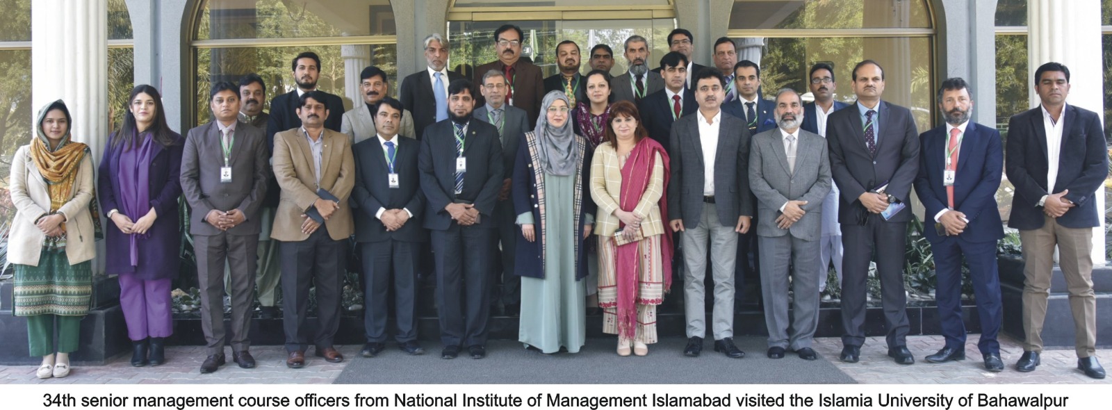 34th senior management course officers from National Institute of Management Islamabad visited the IUB
