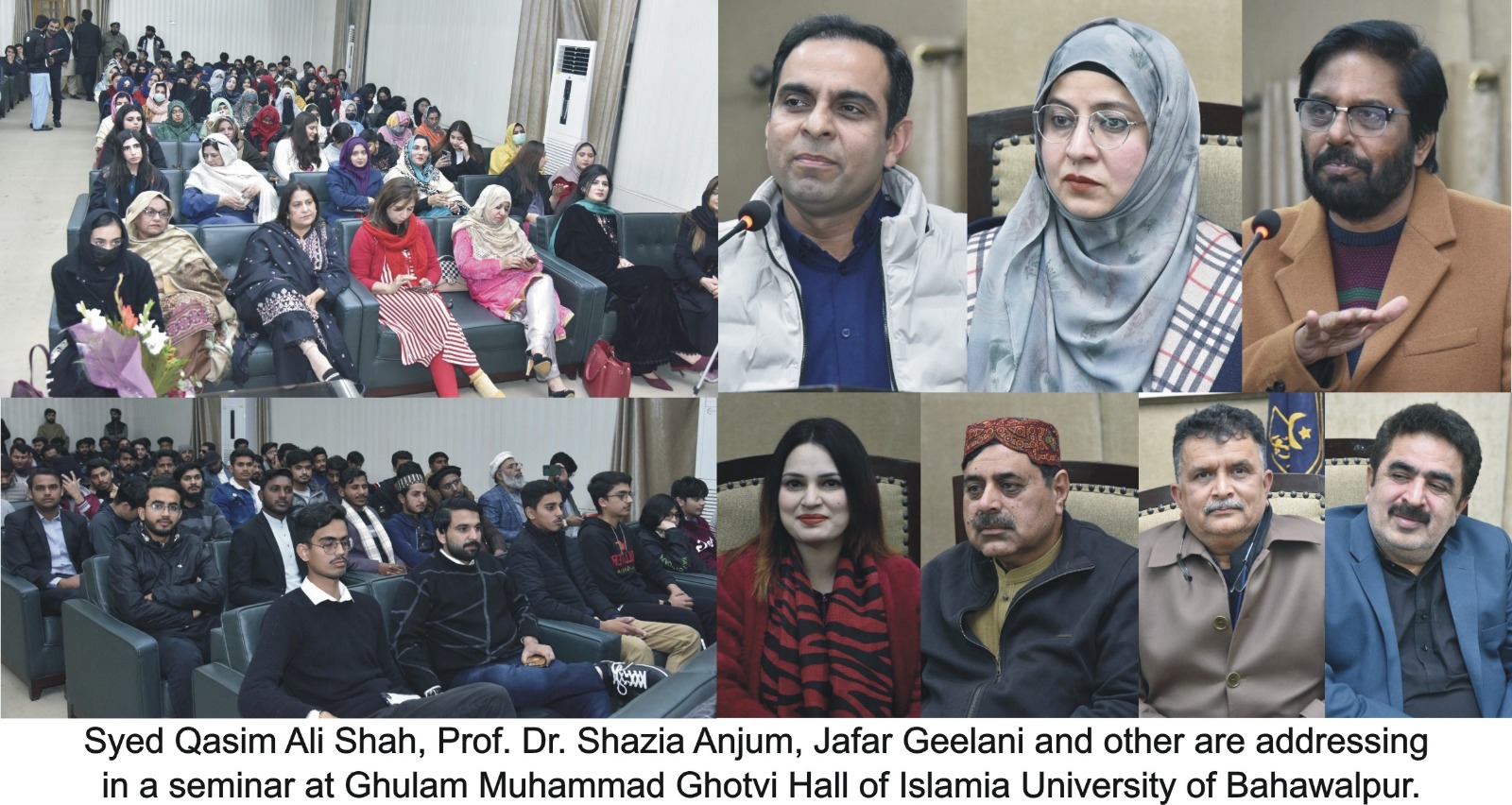 Well-known motivational speaker Qasim Ali Shah addressed the young students in a special session at IUB