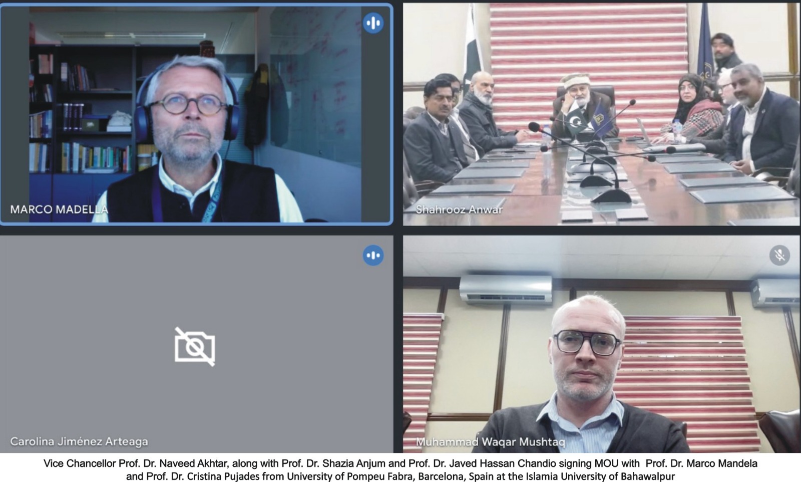 MoU with the University of Pompeu Fabra, Barcelona, Spain for the conservation of the heritage of South Punjab