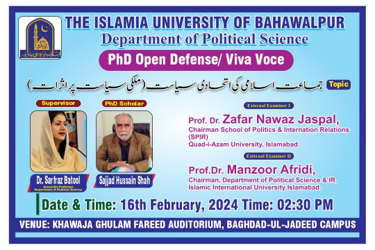 PhD open defense at the Department of Political Science, IUB