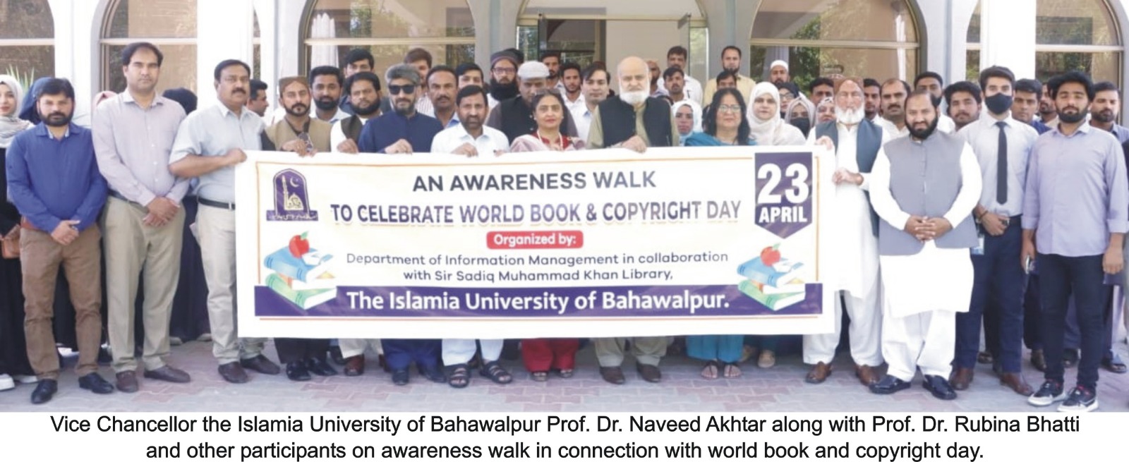 IUB organized an awareness walk to celebrate Book and Copyright Day 2024 at Baghdad-ul-Jadeed Campus