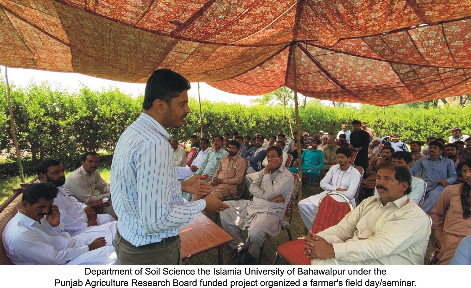 Under the Punjab Agriculture Research Board funded project, IUB organized a seminar conducted at Khanpur Nauranga