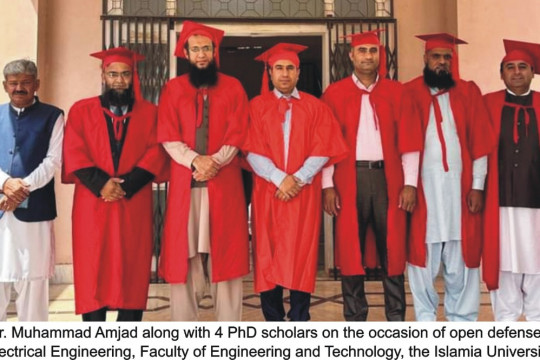 A successful open defense of four PhD scholars was held in the Department of Electrical Engineering, IUB