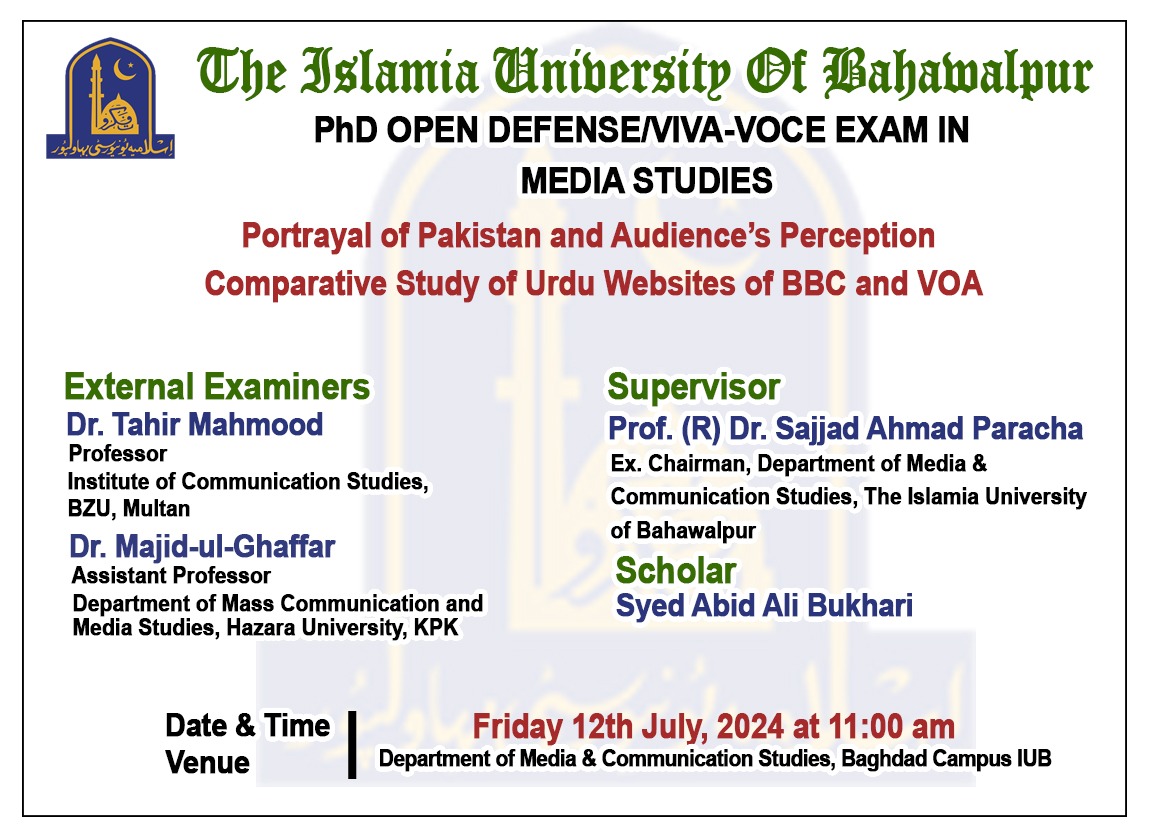 PhD open defense at the Department of Media & Communication Studies, IUB