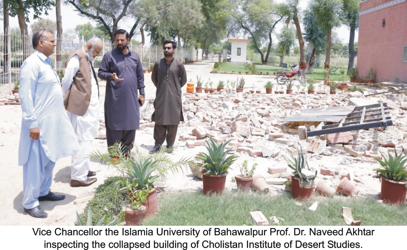 VC Prof. Dr. Naveed Akhtar directed to form an investigation committee on the incident of building collapse in BJ campus