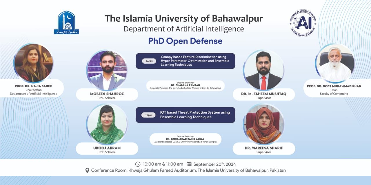 PhD open defense at the Department of Artificial Intelligence, IUB