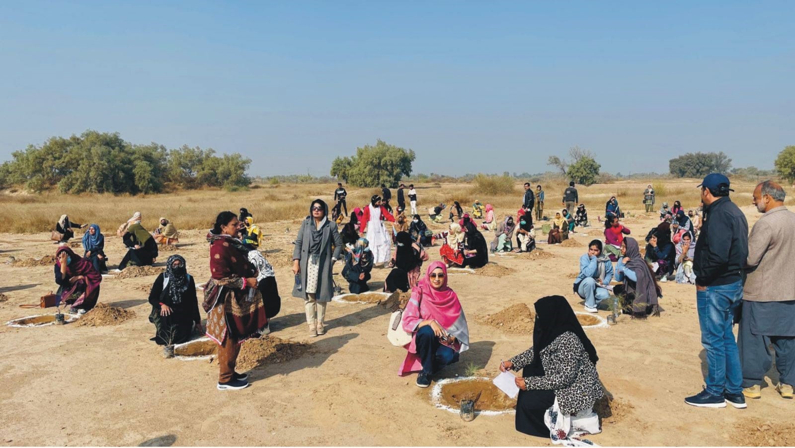 Students from the Department of Botany visited IUB Biodiversity Park to study desert flora and took part in plantation
