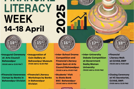 Pakistan Financial Literacy Week 2025 will be held on 14-18 April 2025.