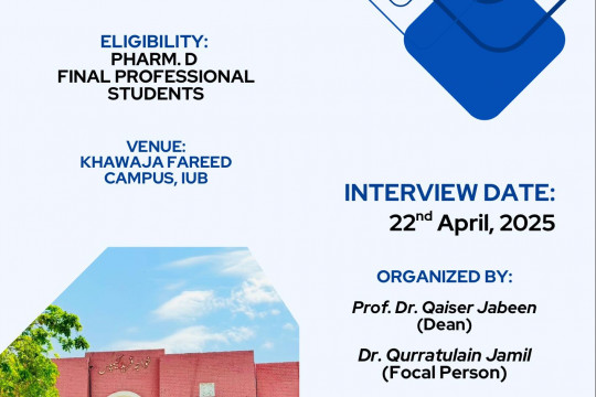 Career counselling and a mock interview will be held by the Faculty of Pharmacy on April 22, 2025.