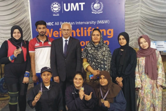 IUB team won 1 silver and 3 bronze medals in All Pakistan Intervarsity Women’s Weightlifting Championship 2024–25
