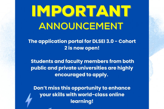 Important Announcement – The application portal for DLSEI 3.0 – Cohort 2 in now open