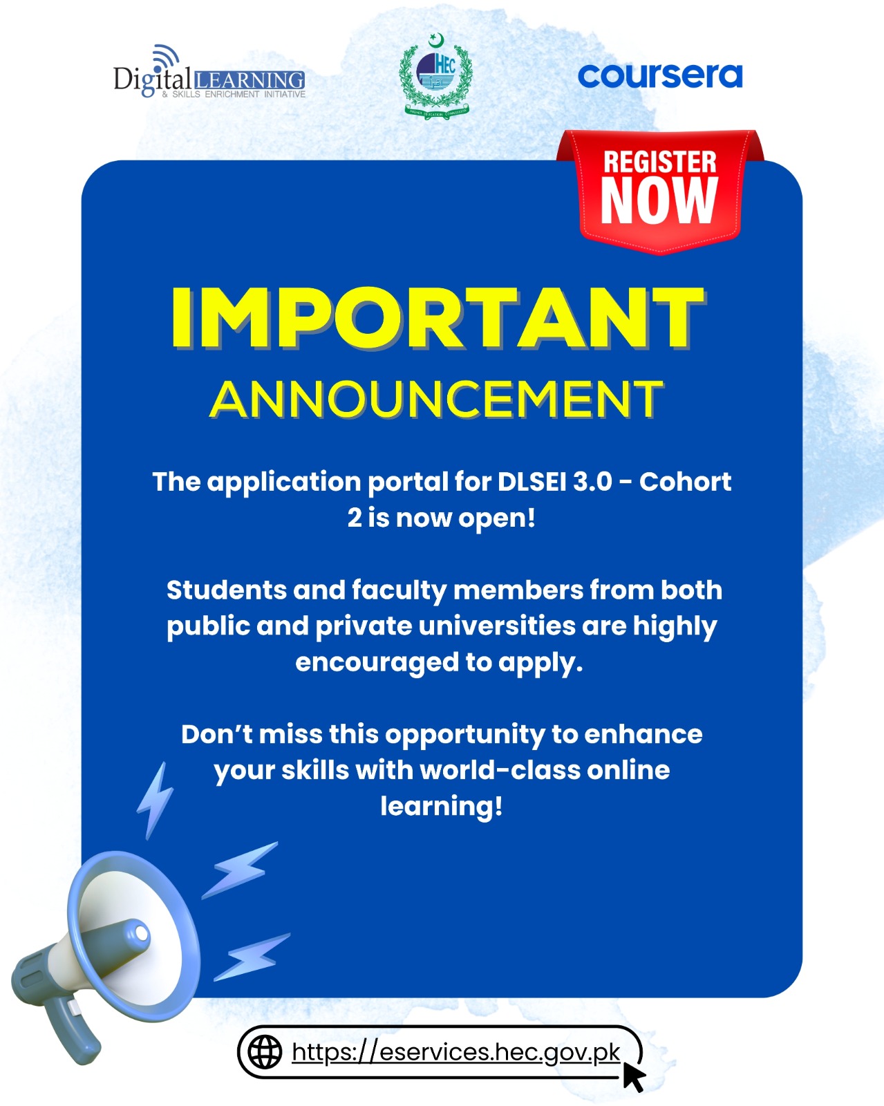 Important Announcement – The application portal for DLSEI 3.0 – Cohort 2 in now open