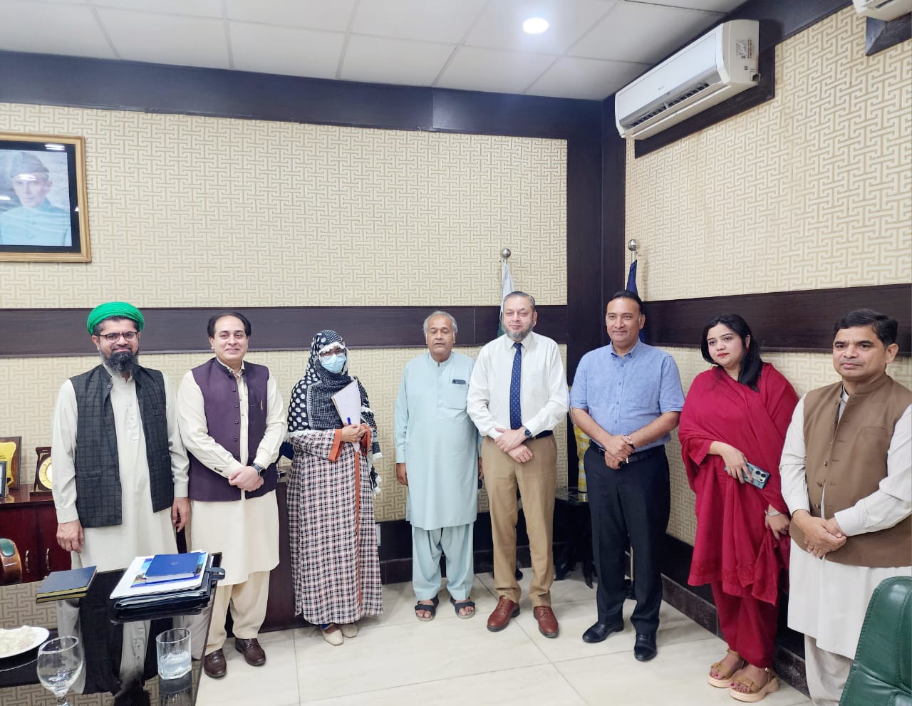 Officers from Bahawalpur's educational sectors, led by Dr. Sharafat Ali, met with the VC Prof. Dr. Muhammad Kamran.