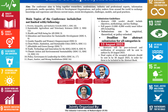 Call for Papers/Abstracts: International Multidisciplinary Conference on SDGs, Research, Policy and Action