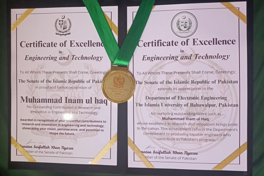 National Recognition for Excellence: The Department of Electronic Engineering, IUB Honored by the Senate of Pakistan"