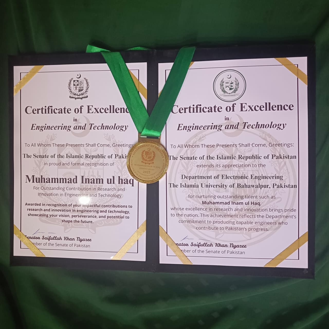 National Recognition for Excellence: The Department of Electronic Engineering, IUB Honored by the Senate of Pakistan"