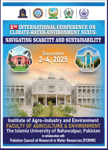 Call for submission of abstracts for 2nd International Conference on Climate-Water-Environment is opened now.