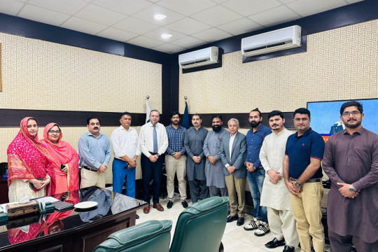 A group of representatives from the public and private sectors met with VC Prof. Dr. Muhammad Kamran.