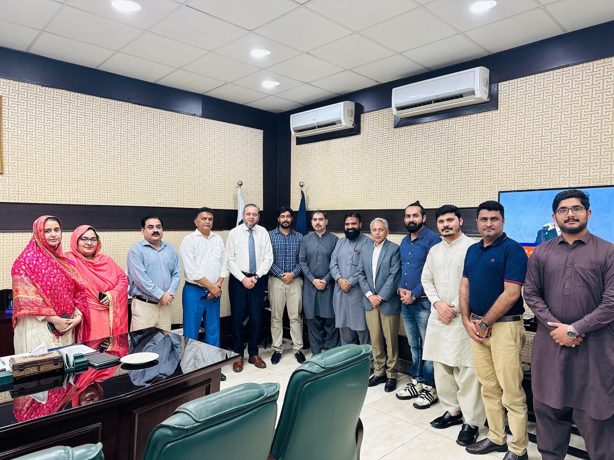 A group of representatives from the public and private sectors met with VC Prof. Dr. Muhammad Kamran.
