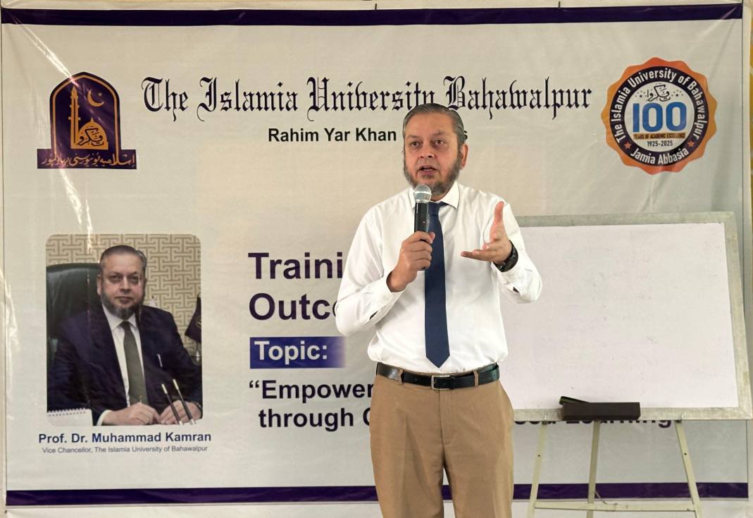 A training workshop on the Outcome-Based Education Framework was held at the IUB Rahim Yar Khan Campus.