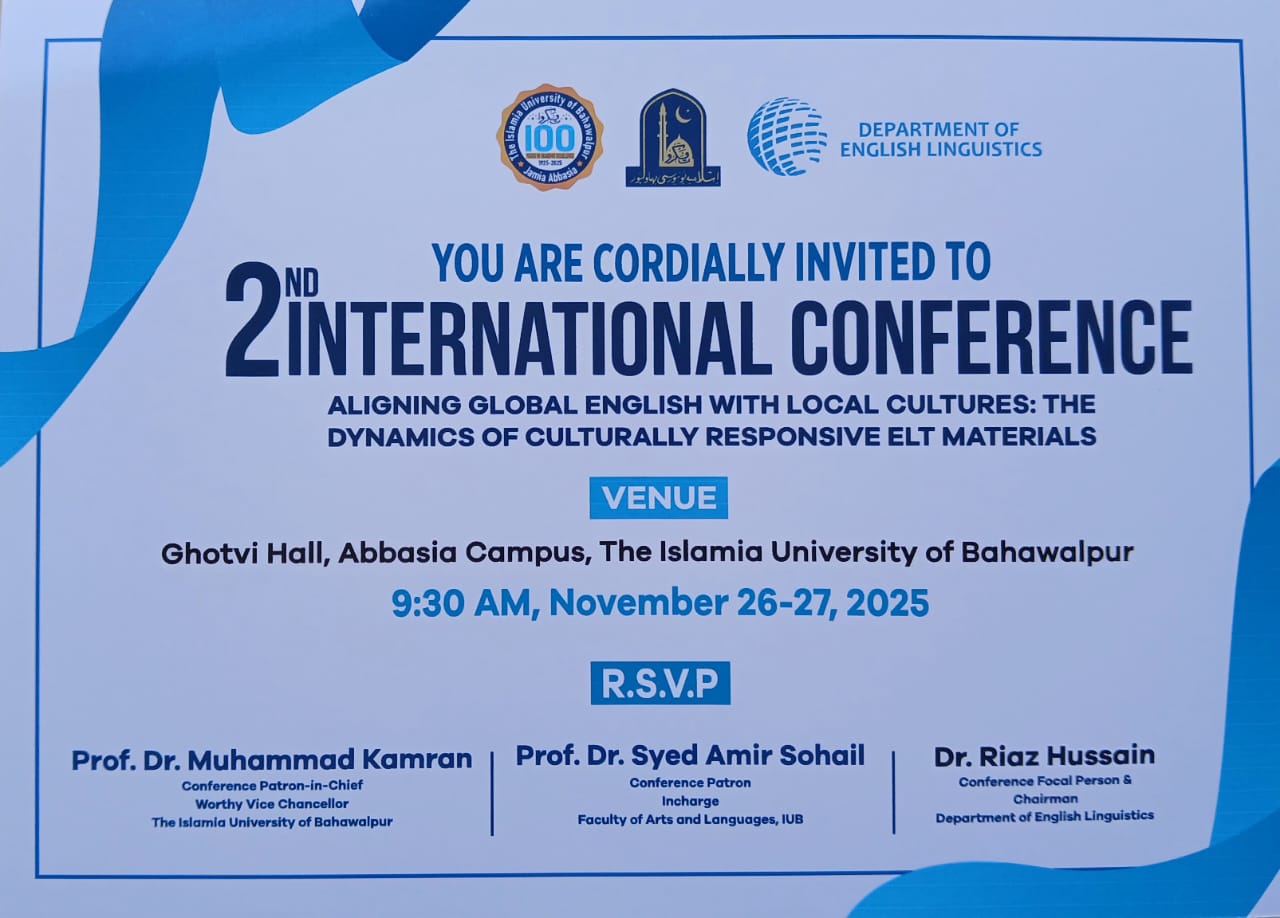 2nd International Conference on Aligning Global English with Local Cultures will held on 26-27 November 2025