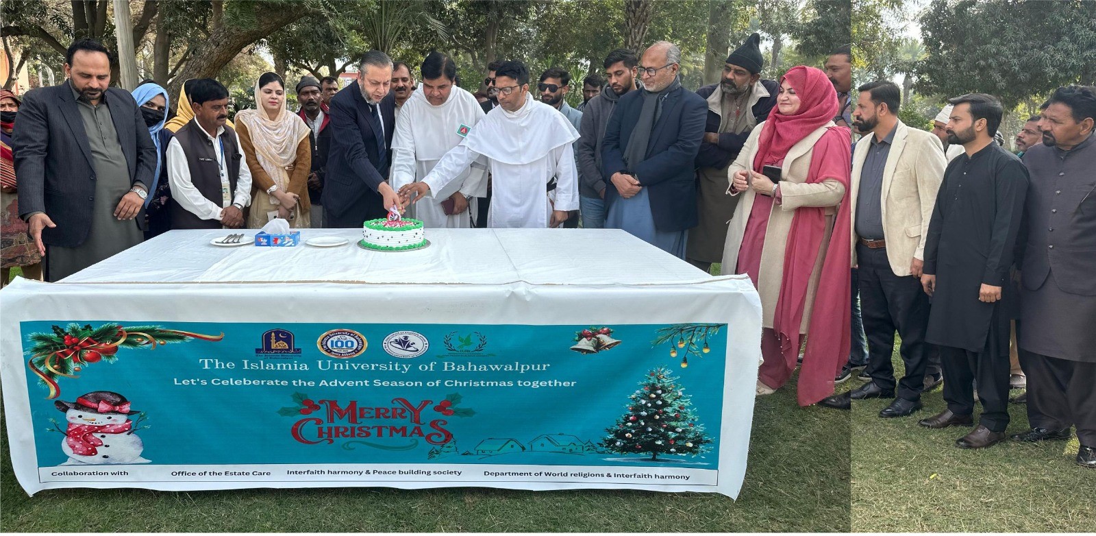 A Christmas ceremony was set up for the Christian staff of the Islamia University of Bahawalpur.