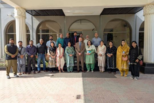 Delegation from UN Women Pakistan, the Royal Norwegian Embassy, and Kaarvan Crafts Foundation visited the IUB.