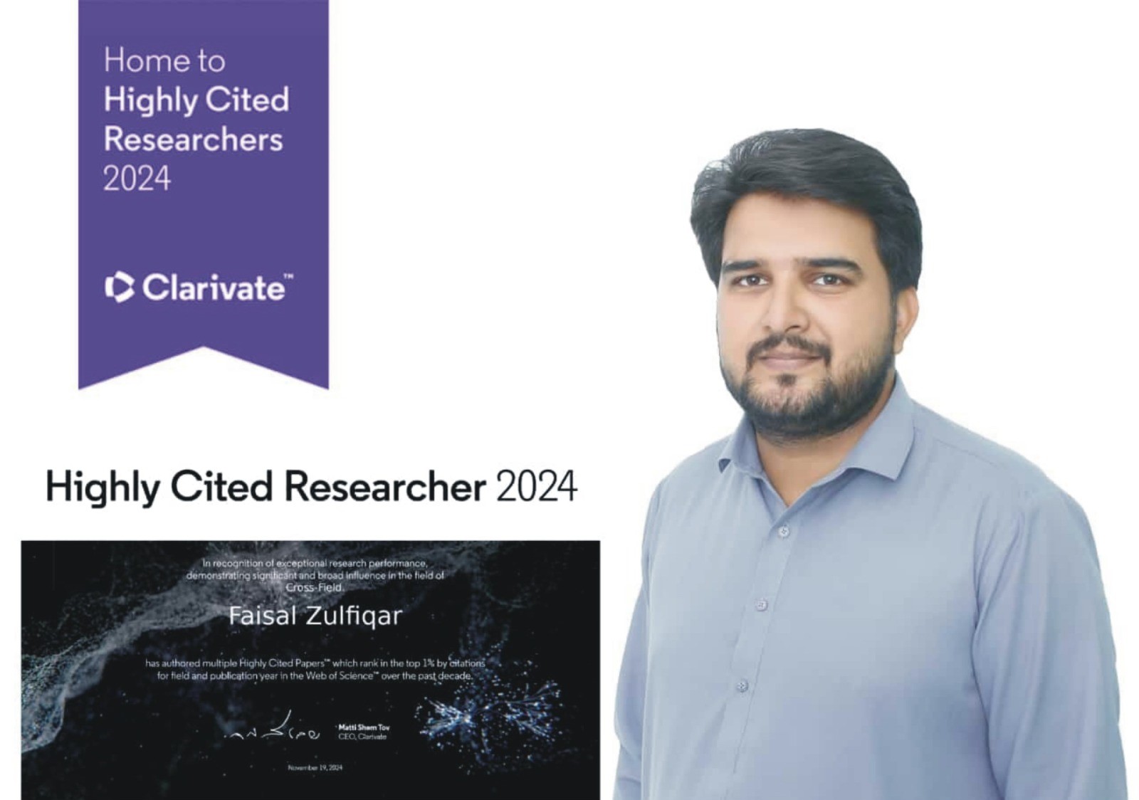 A proud moment for IUB: Dr. Faisal Zulfiqar is included among the top 1% influential researchers in the world