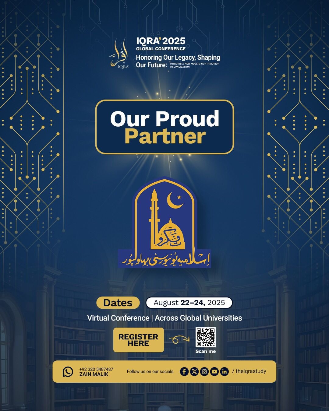 IUB will co-host the IQRA 2025 Global Conference from August 22 to 24, 2025.